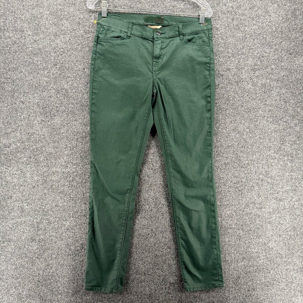 Dittos Jeans Womens 28 Green Waxed Skinny Mid Rise Stretch Denim Casual Festival